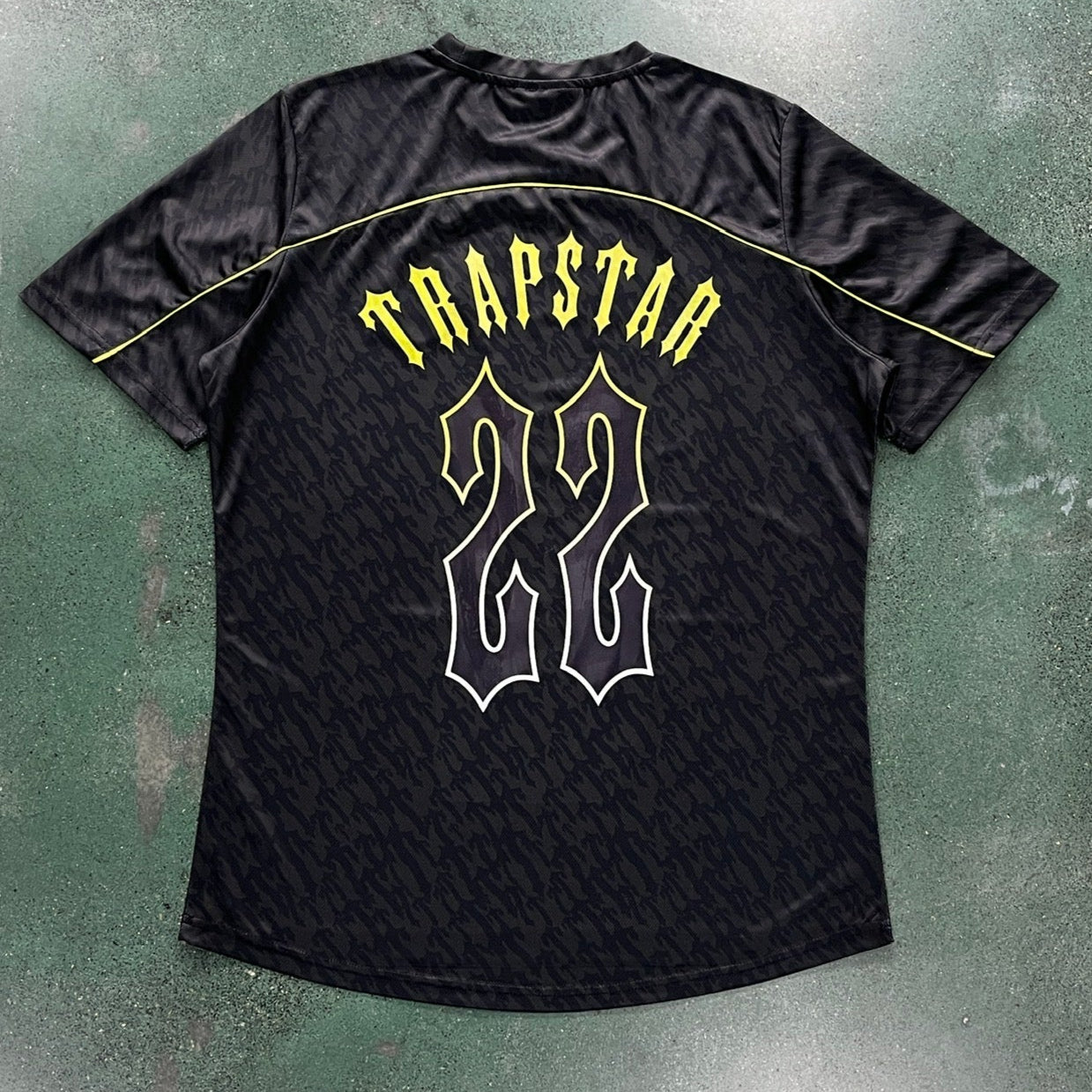 Trapstar Futebol T-Shirt Jersey - Preto/Lima