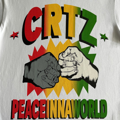 Corteiz Peaceinnaworld Tee - Branco