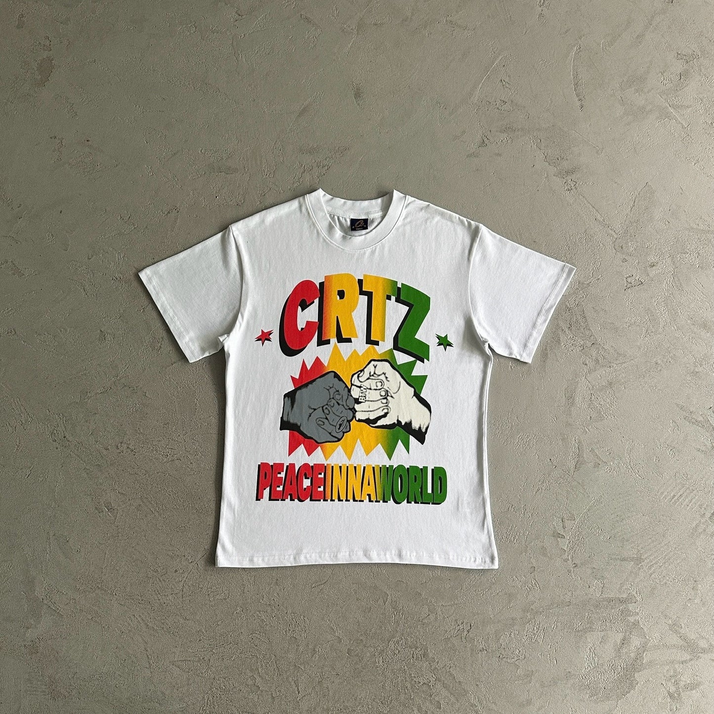 Corteiz Peaceinnaworld Tee - Branco