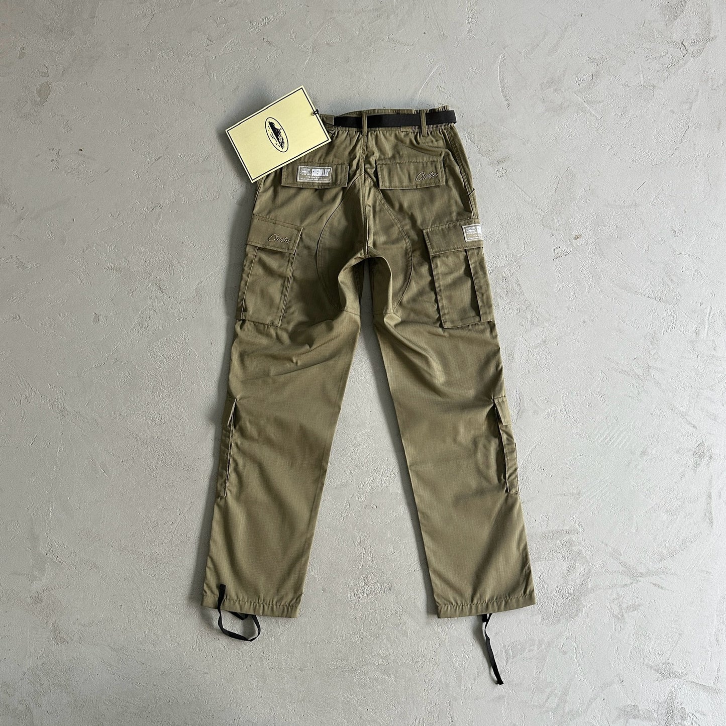 Corteiz Military Green Logo Patch Cargos