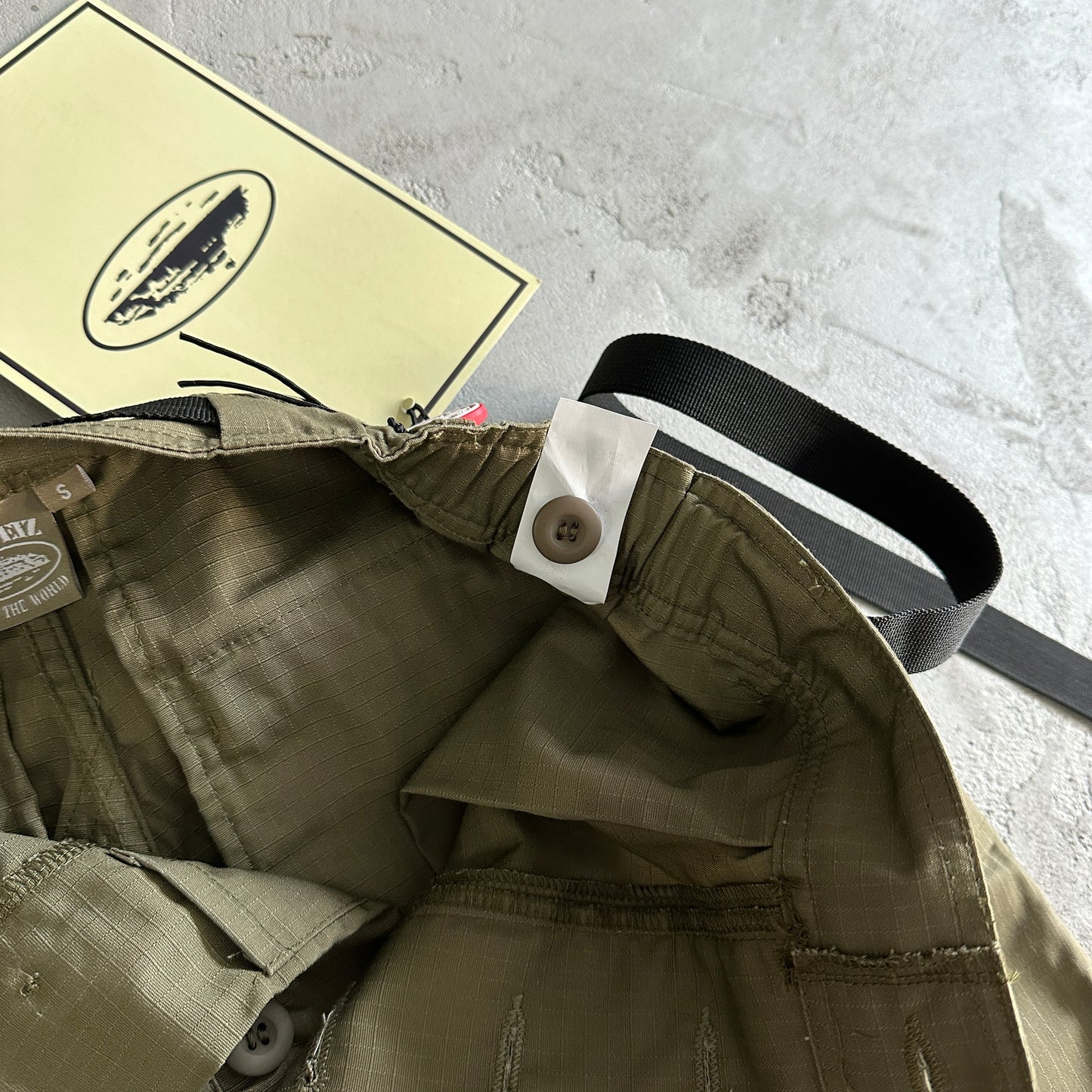 Corteiz Military Green Logo Patch Cargos