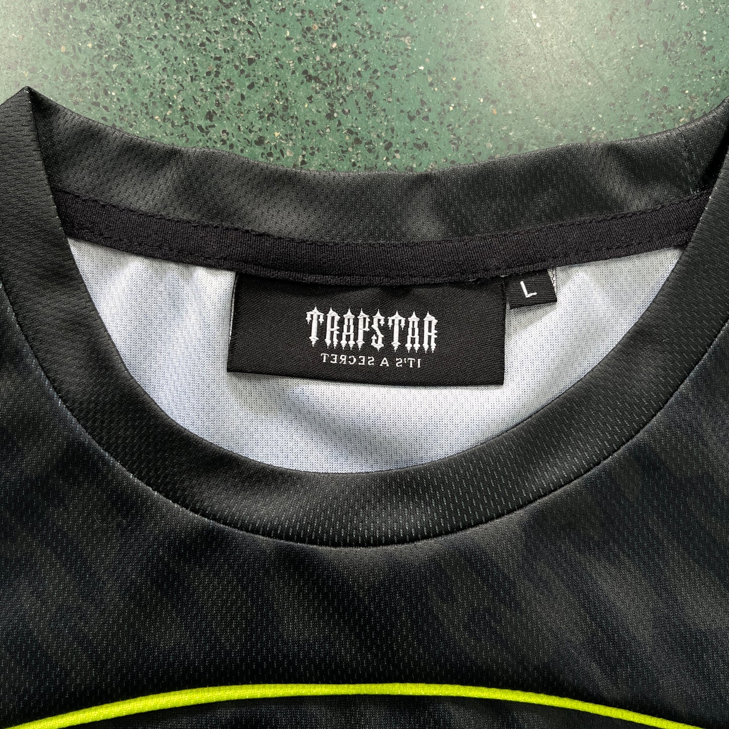 Trapstar Futebol T-Shirt Jersey - Preto/Lima