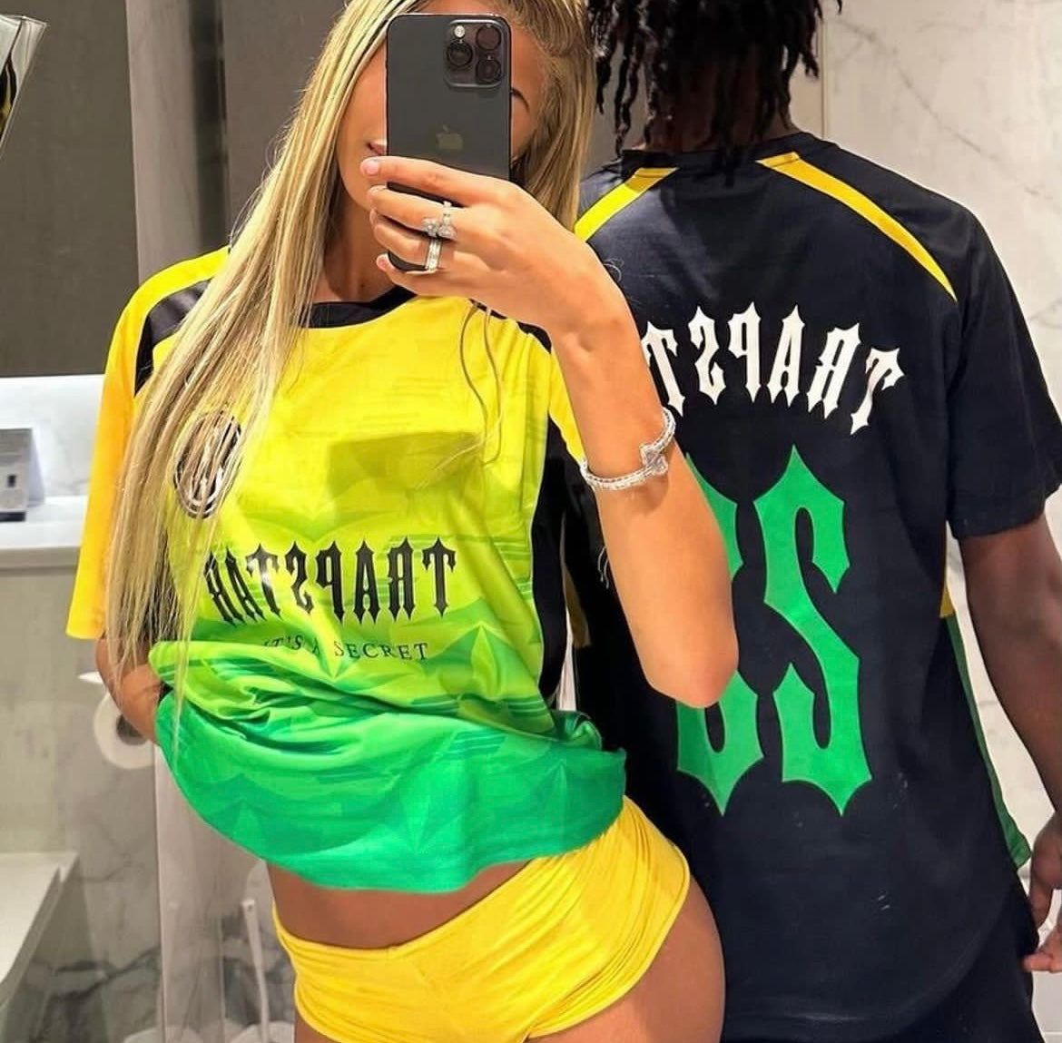 Football Jamaica Trapstar T-Shirt – Verde / Amarelo / Preto