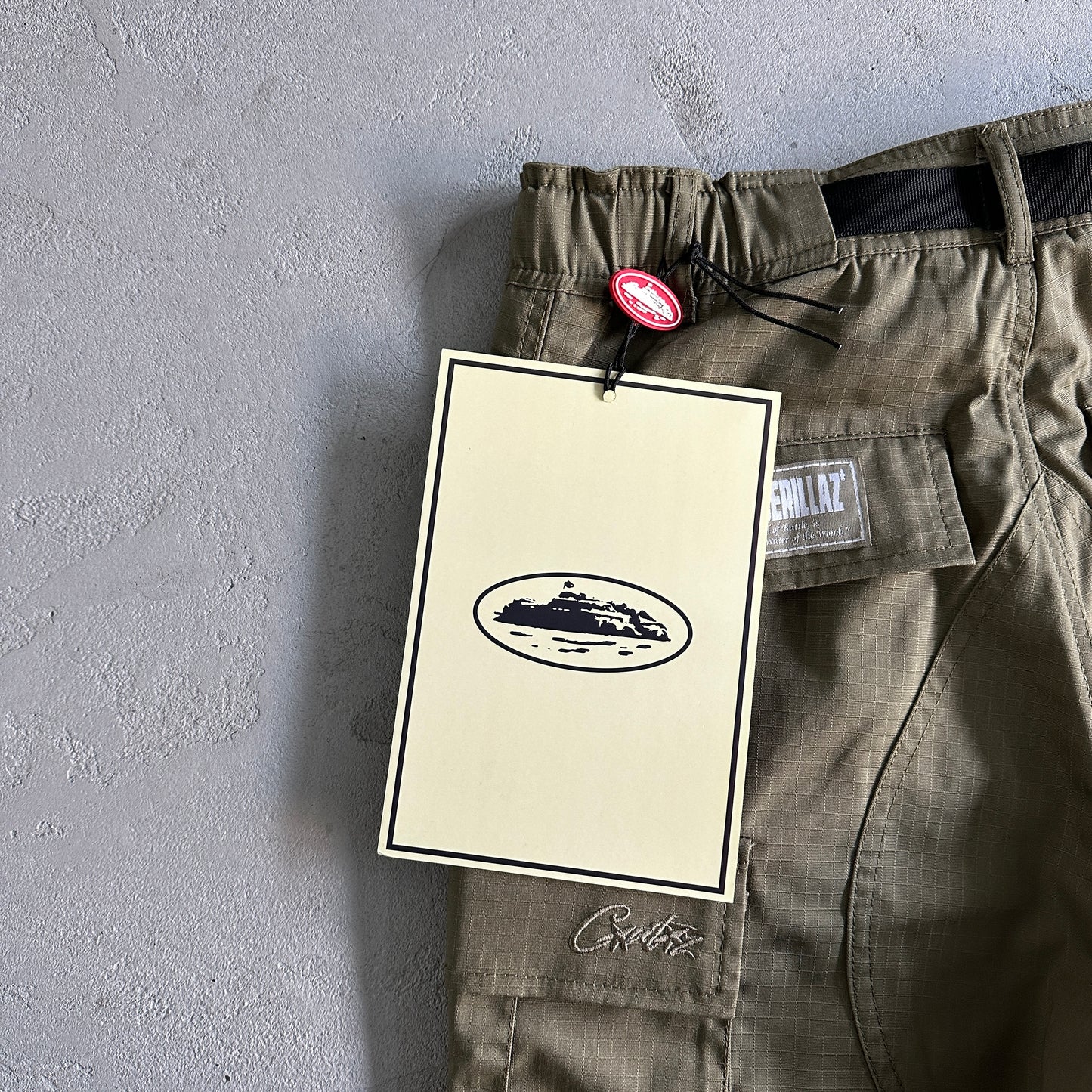 Corteiz Military Green Logo Patch Cargos