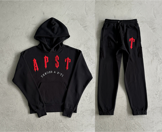 Trapstar Irongate Arch Chenille 25 Tracksuit - Preto - Vermelho