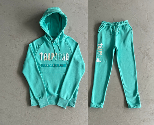 Trapstar Chenille Decoded 2.0 Hoodie - Tiffany Blue