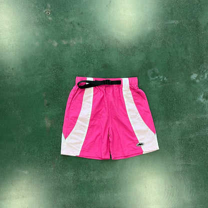 Corteiz Alcatraz Sun & Rain Shorts – Rosa 🌞🌧️ (Unissexo)