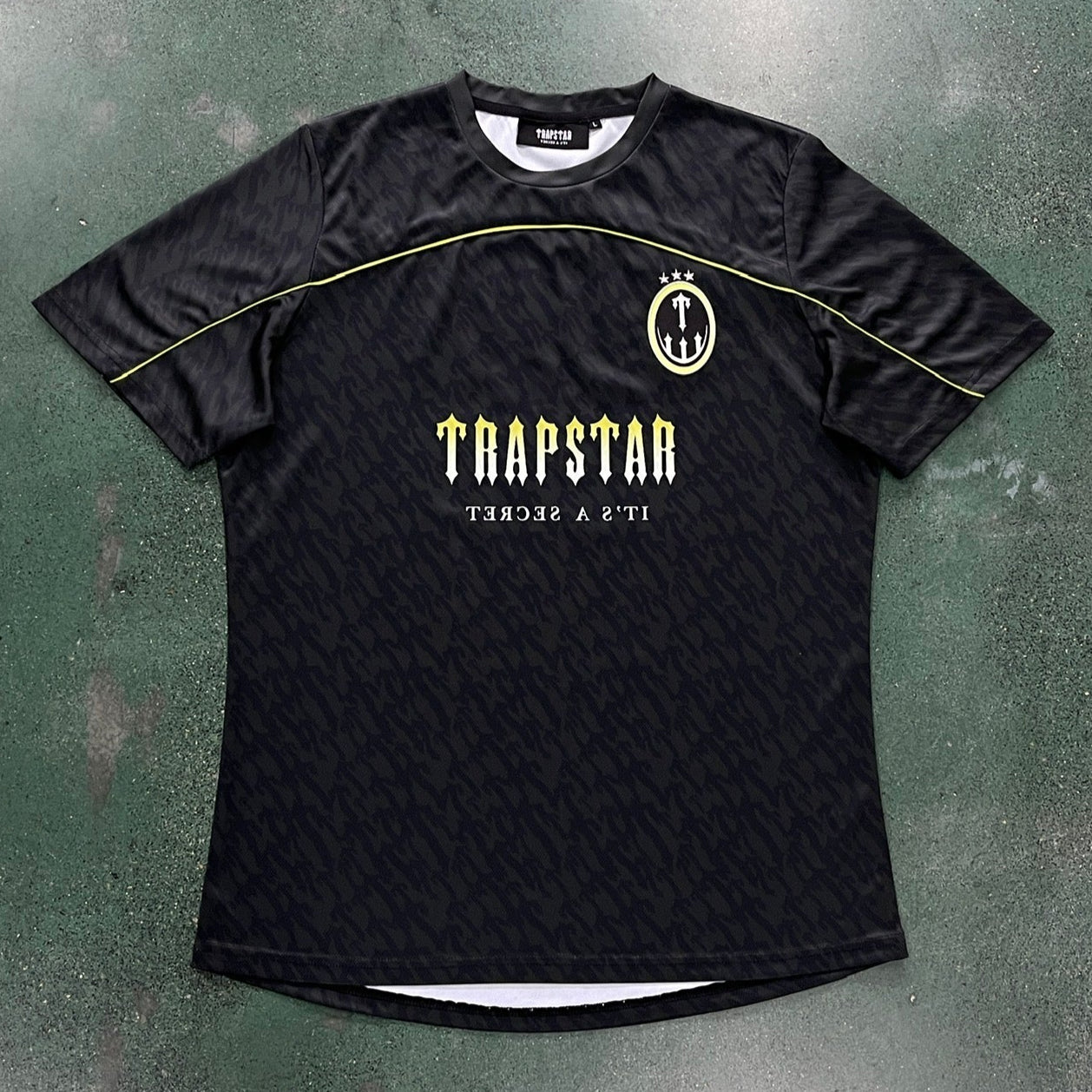 Trapstar Futebol T-Shirt Jersey - Preto/Lima