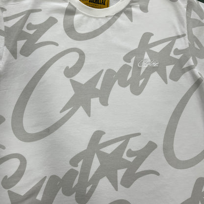 Corteiz Alcatraz Full Print T-Shirt - Branco e Cinza